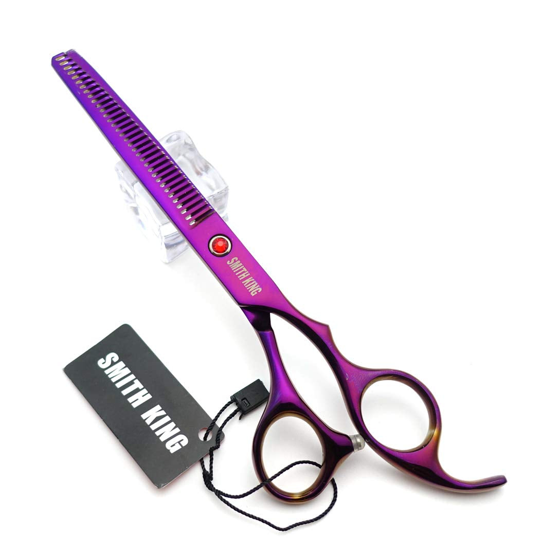 7.0 Inches Professional Hair Cutting Thinning Scissors Set with Razor (Violet)