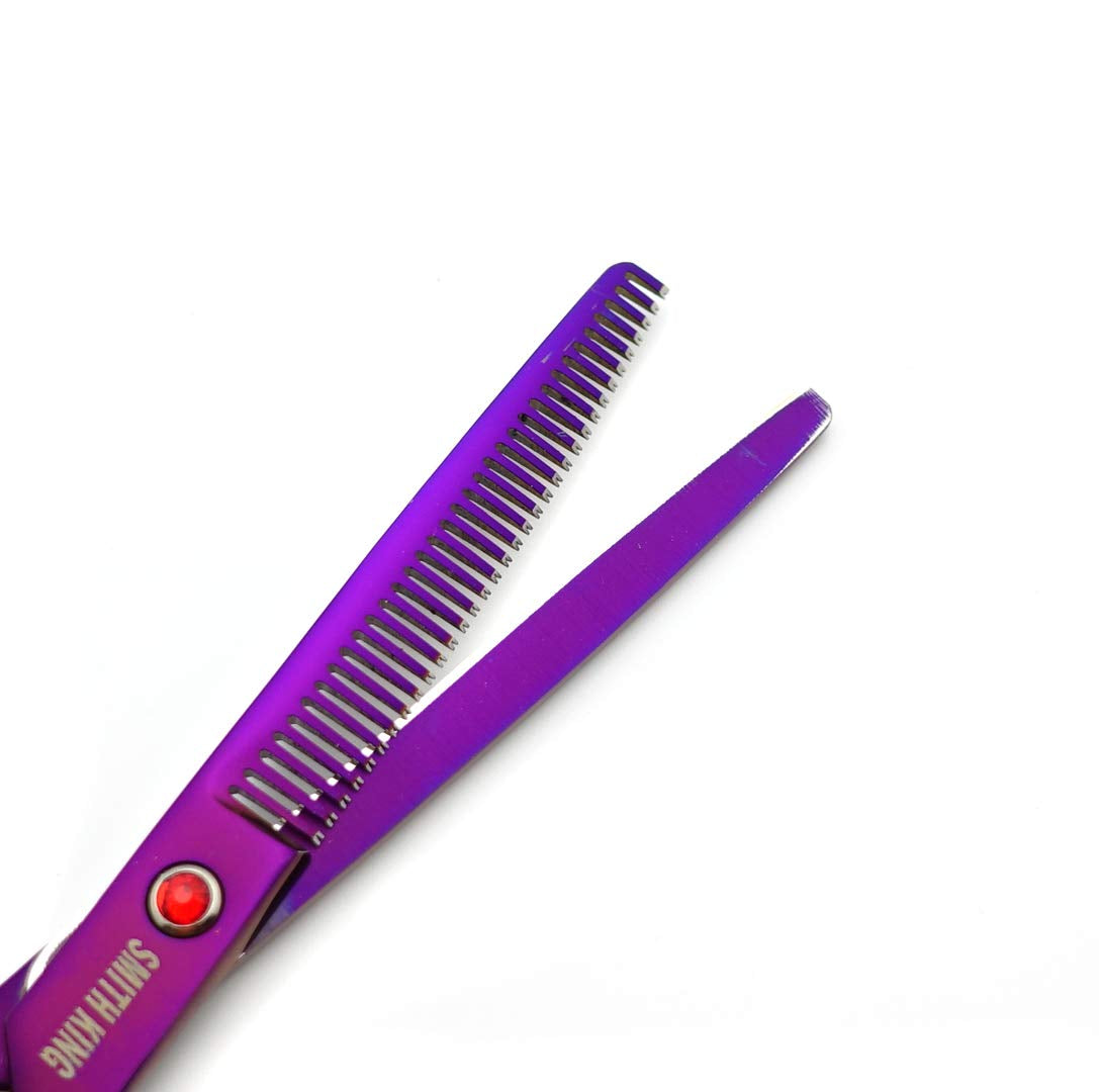 7.0 Inches Professional Hair Cutting Thinning Scissors Set with Razor (Violet)